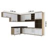 Armário de Cozinha Modulada New Vitória 13 peças - Avelã/Bianco - 3