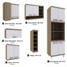 Armário de Cozinha Modulada New Vitória 13 peças - Avelã/Bianco - 5