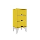 Ver imagem 2 de Mesa de Cabeceira 3 Gavetas Retrô Twister Tcil Móveis