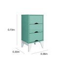 Ver imagem 3 de Mesa de Cabeceira 3 Gavetas Retrô Twister Tcil Móveis