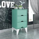 Ver imagem 1 de Mesa de Cabeceira 3 Gavetas Retrô Twister Tcil Móveis
