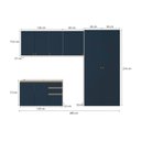 Ver imagem 4 de Lavanderia Modulada Kappesberg Celeste 5 Peças Branco/azul 280cm