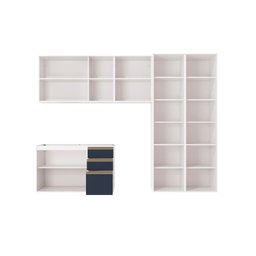 Lavanderia Modulada Kappesberg Celeste 5 Peças Branco/azul 280cm - 3