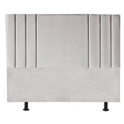 Cabeceira Cama Box Queem Estofada Grécia 160 Cm Linho:cinza Claro - 1
