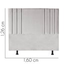 Ver imagem 3 de Cabeceira Cama Box Queem Estofada Grécia 160 Cm Linho:cinza Claro