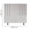 Cabeceira Cama Box Queem Estofada Grécia 160 Cm Linho:cinza Claro - 3