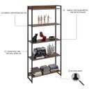 Ver imagem 3 de Estante Livreiro Multiuso Dynamica Industrial 80cm 5 Prateleiras C08 Nogal - Mpozenato