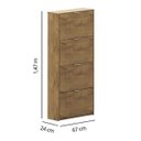 Ver imagem 4 de Sapateira Safira 4 Portas – Castanho