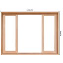 Ver imagem 5 de Janela de Madeira Vitro de Correr Panorâmico Reto Padrão Cedro Batentes de 14 Cm - 1.50(l)x1.00(a)