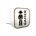 Ver imagem 1 de Luminária Box Quadro decorativo Branco Gamer com fio