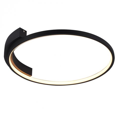 Plafon Bambolê Preto 40cm LED 24W 3000K Bivolt Fo026Sb Bella