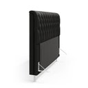 Ver imagem 4 de Cabeceira Estofada Bellatrix 160 para Cama Queen Couro Preto Aradecor
