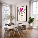 Ver imagem 3 de Quadro Canvas The Love Keith Haring 60x40cm Mold Preta