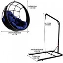 Ver imagem 3 de Cadeira Balanço Ninho Suspenso com Suporte e Almofada Impermeável
