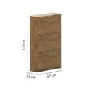Ver imagem 3 de Sapateira Safira 3 Portas – Castanho