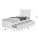 Ver imagem 4 de Cama de Solteiro Bibox Barcelona Branco - Tebarrot