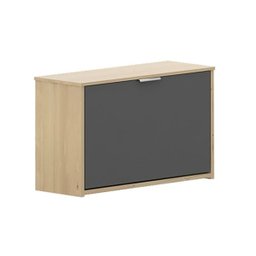 Sapateira Safira 1 Porta Basculante – Cedro/Grafite - 1