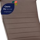 Ver imagem 5 de Cadeira de Escritório Home Office Executiva Encosto Anatômico Couro PU Base Giratória Marrom