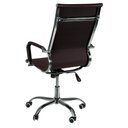 Ver imagem 3 de Cadeira de Escritório Home Office Executiva Encosto Anatômico Couro PU Base Giratória Marrom