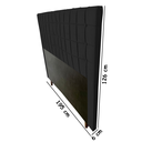Ver imagem 2 de Cabeceira Estofada Paris 195 cm Para Cama Box Quarto King Size MV Estofados Suede Preto