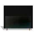 Ver imagem 1 de Cabeceira Estofada Paris 195 cm Para Cama Box Quarto King Size MV Estofados Suede Preto