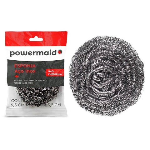 Esponja Aço Inox Limpeza Pesada - Powermaid 26003.80.1011