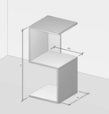 Ver imagem 3 de Mesa de Cabeceira "s" 30x30x65cm Madeirado
