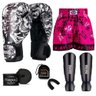 Kit Boxe Muay Thai Fheras Top Caveira Branca (03003601) - 7