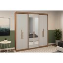 Ver imagem 1 de Guarda Roupa Casal 6 Portas (2 C/ Espelho) e 2 Gavetas Ph 1804 Carvalho/off White - Herval