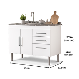 Gabinete de Pia Gêmeos 1,00 - 4 Gabinete de Pia Gêmeos 1,00 - 4