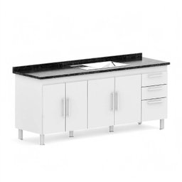 Gabinete de Pia Gêmeos 1,80 - Branco - 3