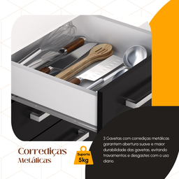 Balcão de Pia Gêmeos 93cm - 3