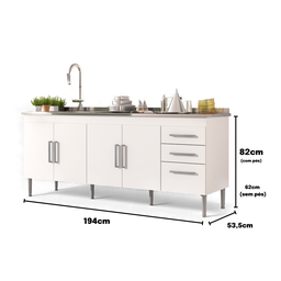 Gabinete de Pia Gêmeos 2,00 - 4 Gabinete de Pia Gêmeos 2,00 - 4