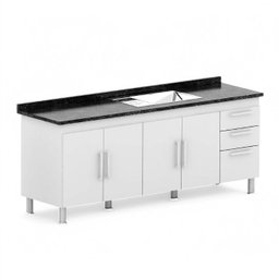 Gabinete de Pia Gêmeos 2,00 - Branco - 4