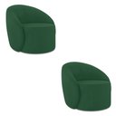 Ver imagem 1 de Poltrona Decorativa Orgânica Kit 2 Lua Veludo D03 - D’Rossi