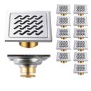 Ver imagem 1 de Ralo 10x10 Aço Inox Kit 11 Uni Anti Odor Anti Inseto Banheiro Higienico Casa Box Lavabo Resistente