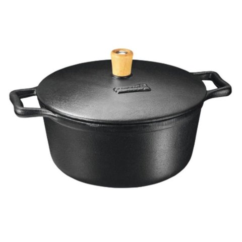 Panela de Ferro Fundido de 5 Litros Panela Mineira Redonda