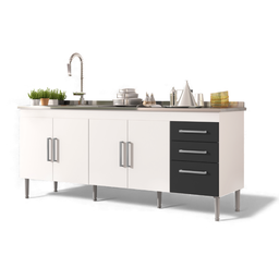 Balcão de Pia Gêmeos 195cm - 5