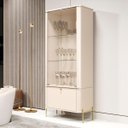 Ver imagem 1 de Cristaleira Lume Nobre 2 Portas Off White Dourado