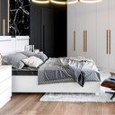 Ver imagem 6 de Base de Cama Box Casal Mônaco Branco - Tcil Móveis