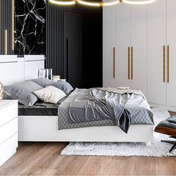 Base de Cama Box Casal Mônaco Branco - Tcil Móveis - 6