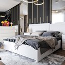 Ver imagem 5 de Base de Cama Box Casal Mônaco Branco - Tcil Móveis