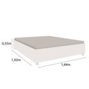 Ver imagem 4 de Base de Cama Box Casal Mônaco Branco - Tcil Móveis