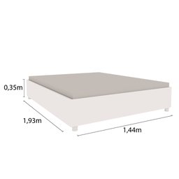 Base de Cama Box Casal Mônaco Branco - Tcil Móveis - 4