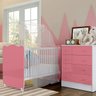 Berço Alice - Rosa/Branco - 2