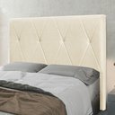 Ver imagem 2 de Cabeceira Cama Box Casal 140 Cm Aquilla Linho Pérola S04 - D'Rossi