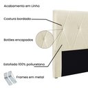 Ver imagem 3 de Cabeceira Cama Box Casal 140 Cm Aquilla Linho Pérola S04 - D'Rossi