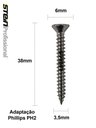 Ver imagem 6 de Parafuso Inox Auto Atarraxante Chata Phillips Stein 3,5x38 Caixa com 200 Peças