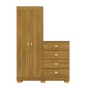 Ver imagem 7 de Cômoda Roupeiro Allure 4 Gavetas 2 Portas com Prateleiras Nature G98 - Gran Belo