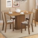 Ver imagem 2 de Conjunto Sala de Jantar Mesa Tampo de Madeira 4 Cadeiras Talita Madesa